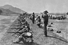 Soldiers on the Firing Range at Fort Douglas, Utah