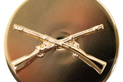 US Army Infantry Collar Insignia with Crossed Rifles